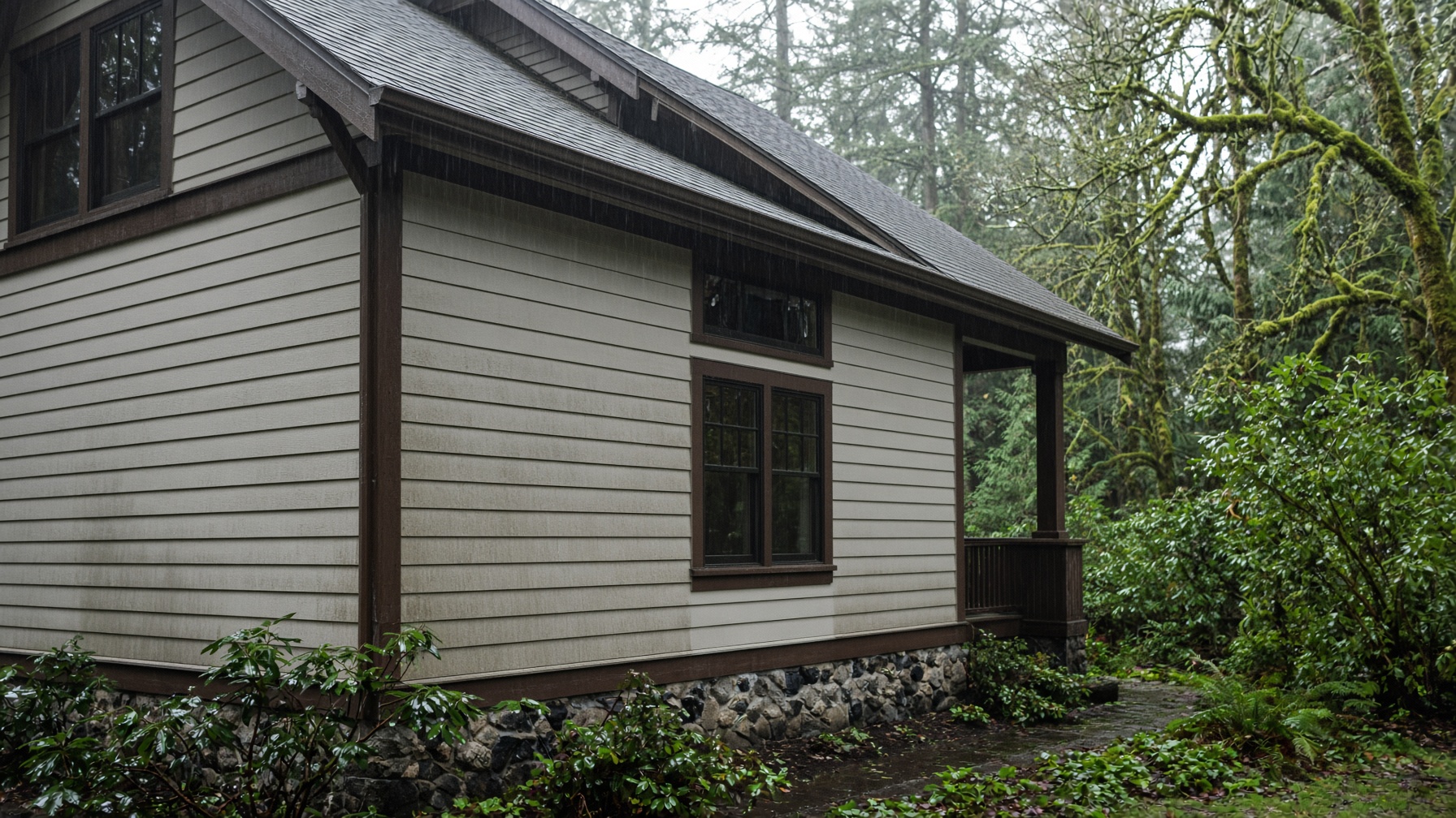 Washington County house siding after a soft wash
